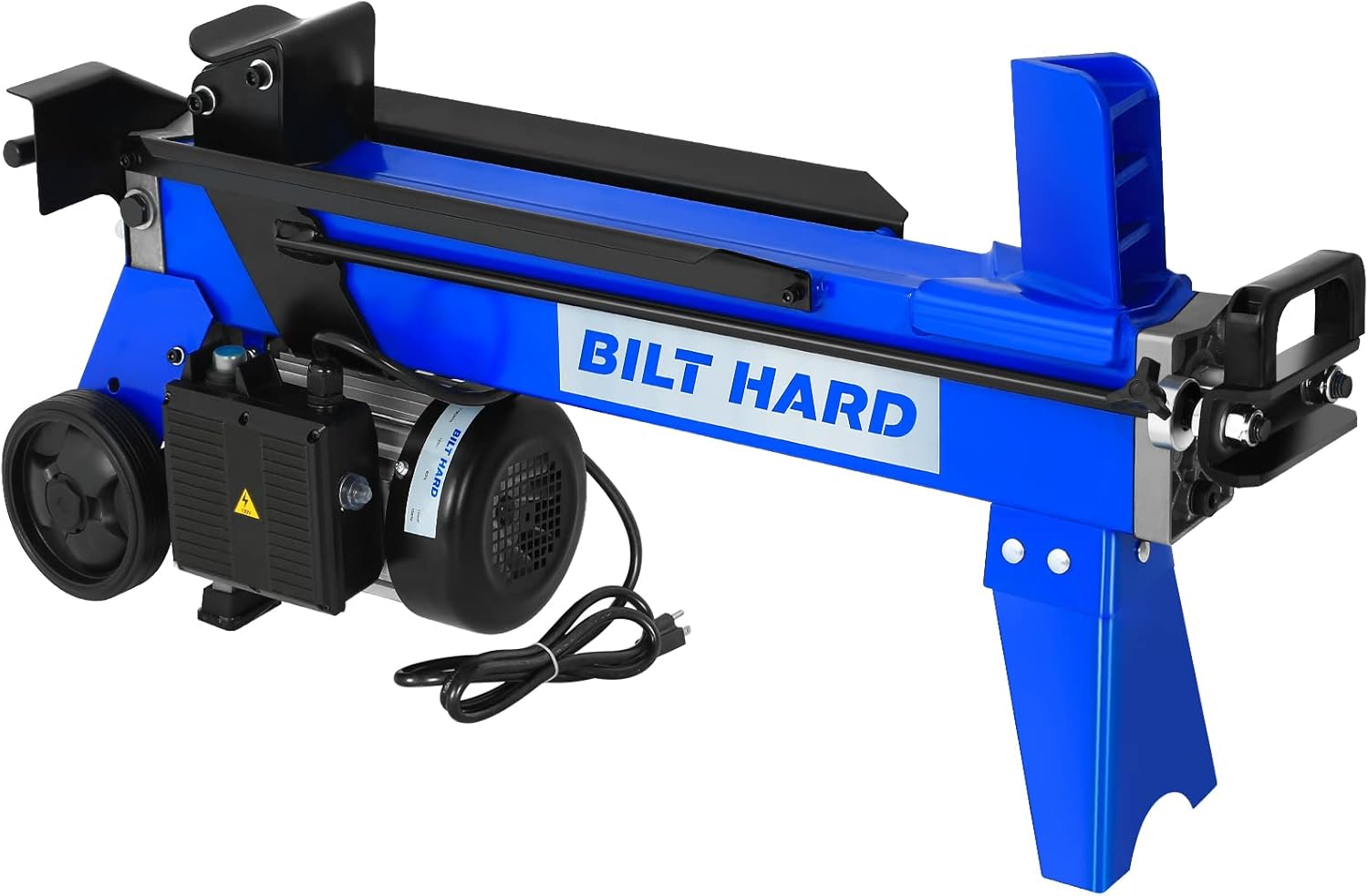 BILT HARD Log Splitter 6.5 Ton  Wood Splitter Electric Powered 15Amp  with Hydraulic Ram  Electric Firewood Splitting Machine  Horizontal