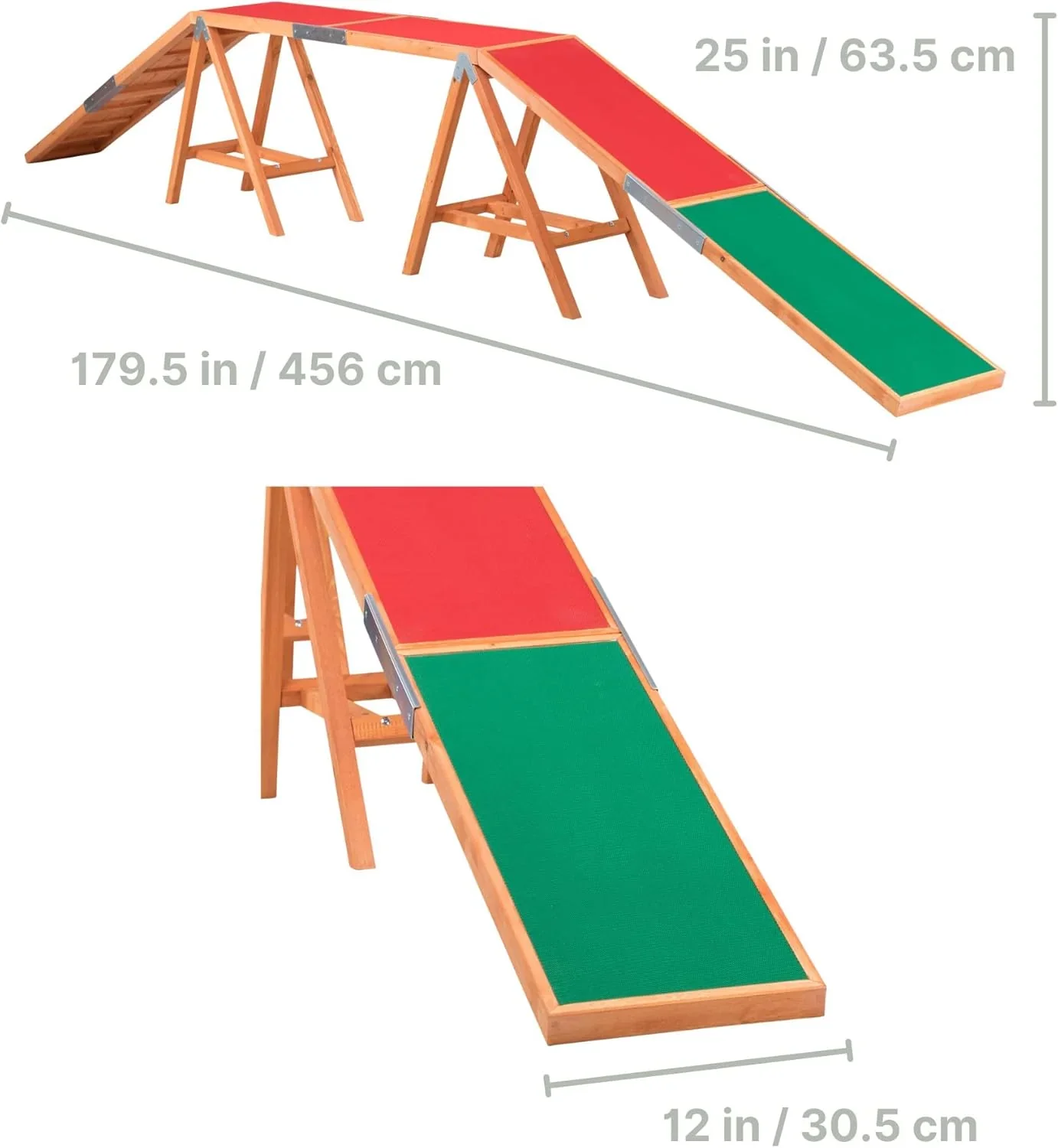TRIXIE Hunde Agility Steg �C Agility-Ausr��stung f��r Hunde als Laufsteg & Trainingsequipment, wetterfestes Agility-Ger?t f��r Anf?nger & Fortgeschrittene, 456 x 64 x 30 cm - 32090