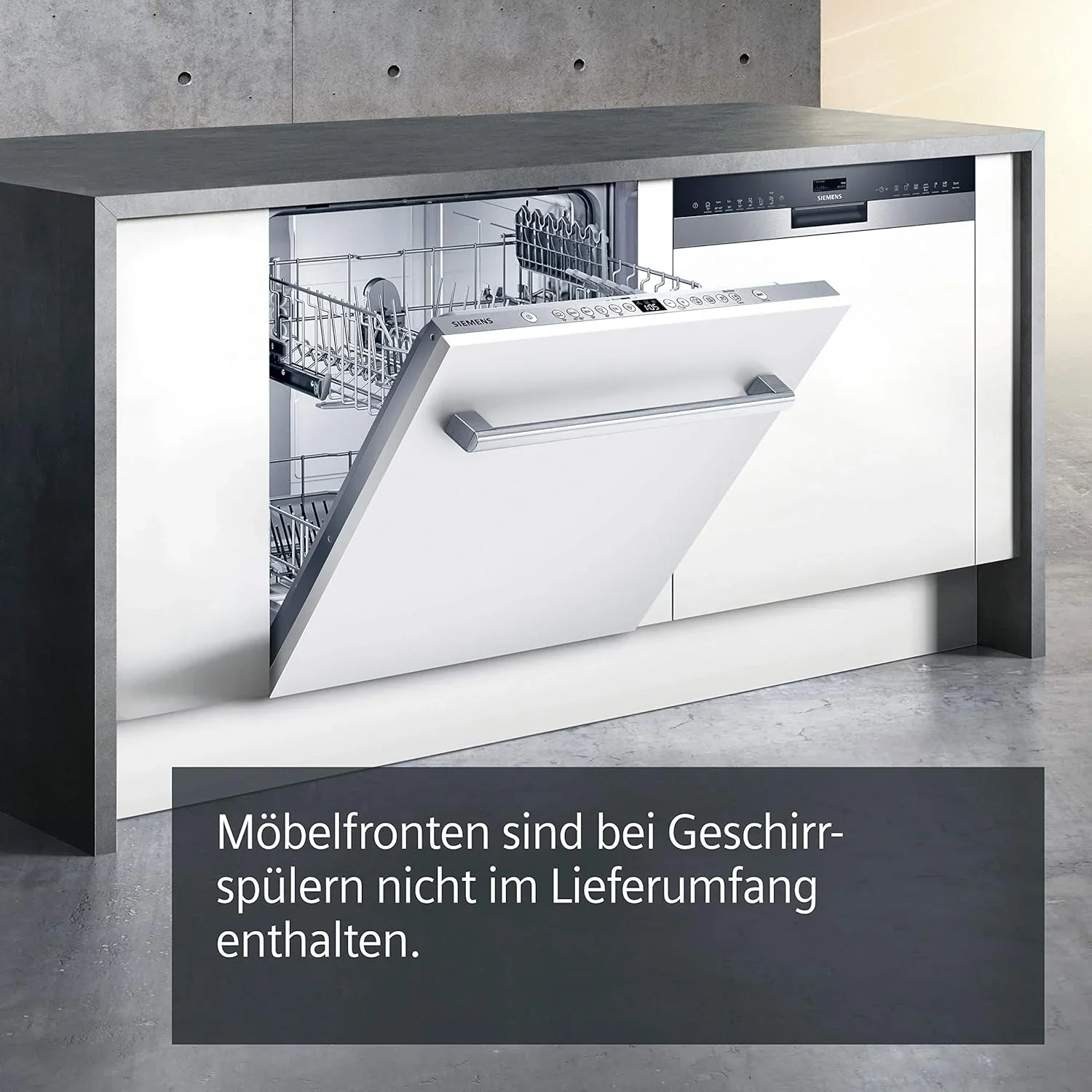 Siemens SN63EX14VE, iQ300 Smarter Geschirrsp��ler, Vollintegrierte Sp��lmaschine mit Besteckschublade, 60 cm, Auto T��r?ffnung dank autoOpen dry, Besonders leise durch iQdrive-Motor, infoLight aquaStop