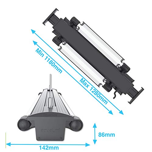 iQuatics Illuminazione per Acquario da 120 cm, con 2 Tubi T5 : Amazon.it: Prodotti per animali domestici