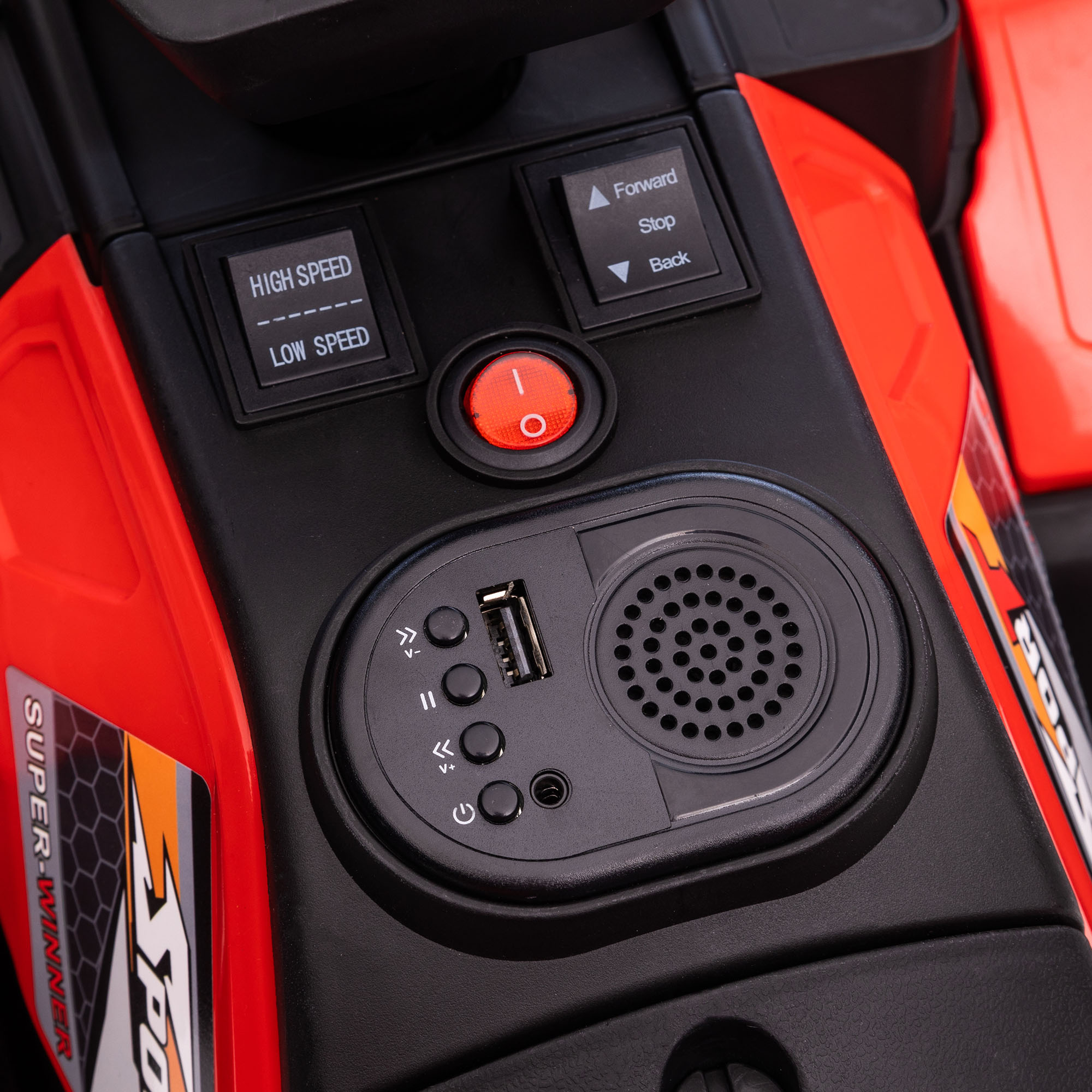 elektrische kinderquad, elektrische auto, elektrische quad, kindervoertuig, rood