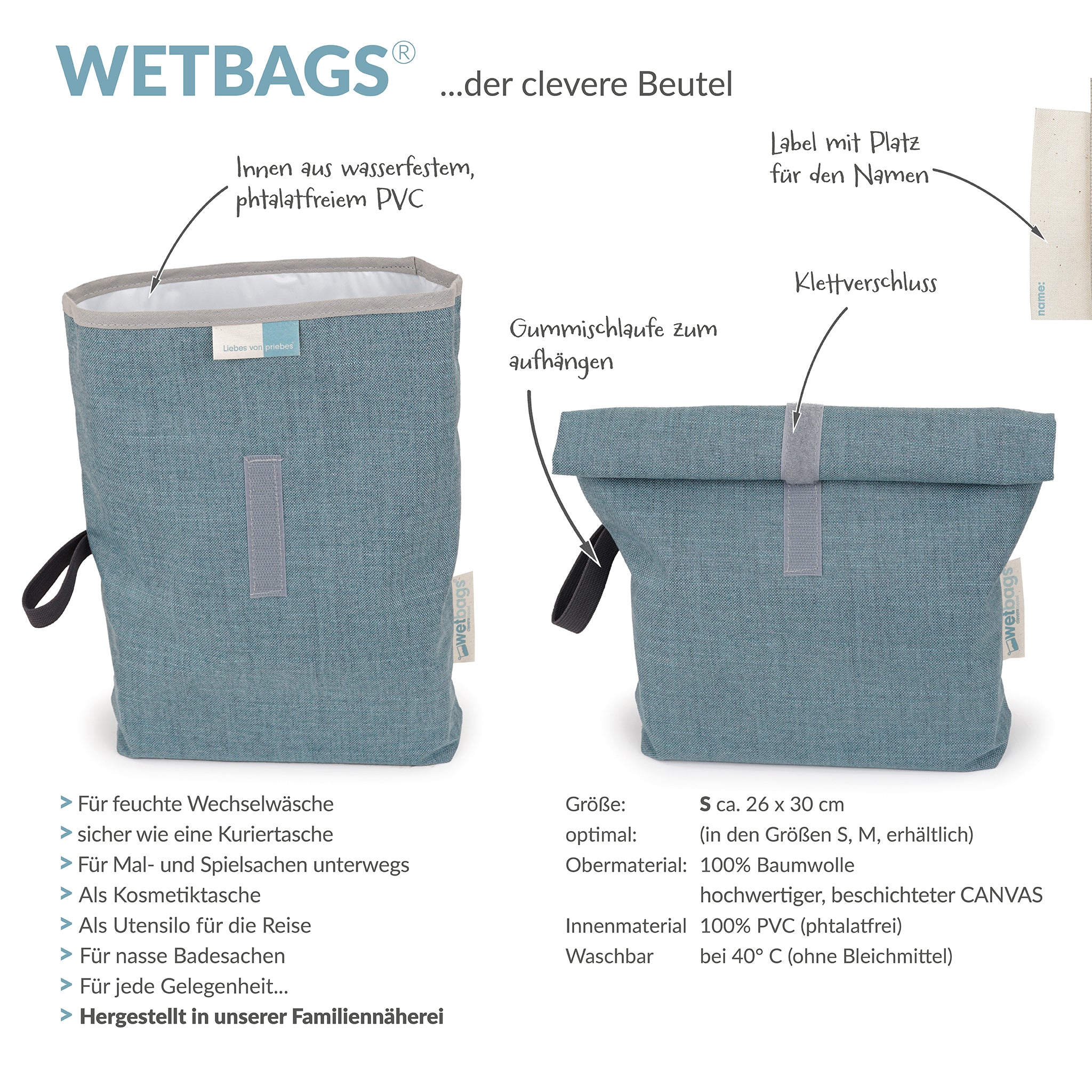 ROLLUP WETBAGS die Nasstasche zum Rollen