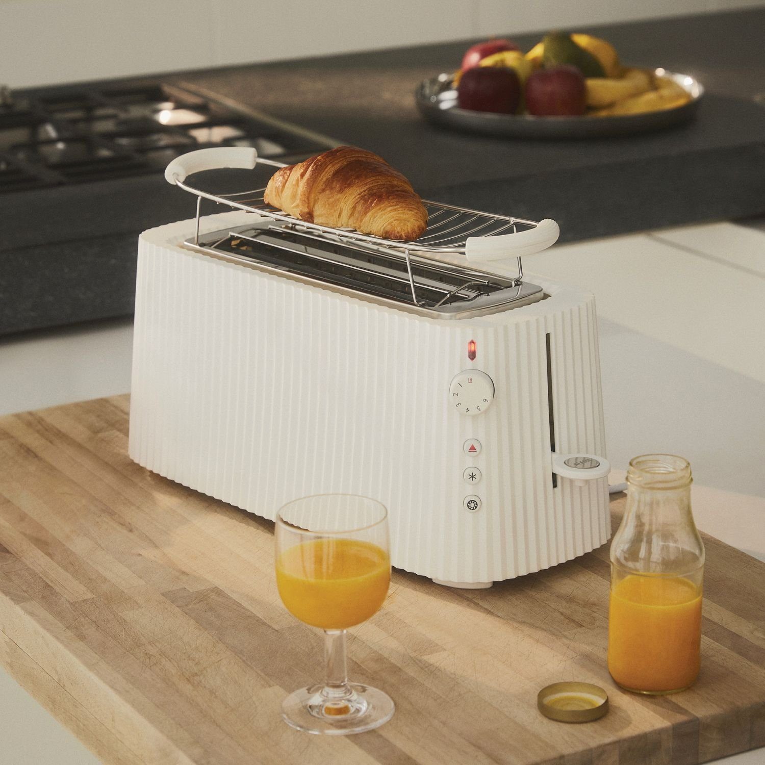 Toaster Plissé Lang Schwarz