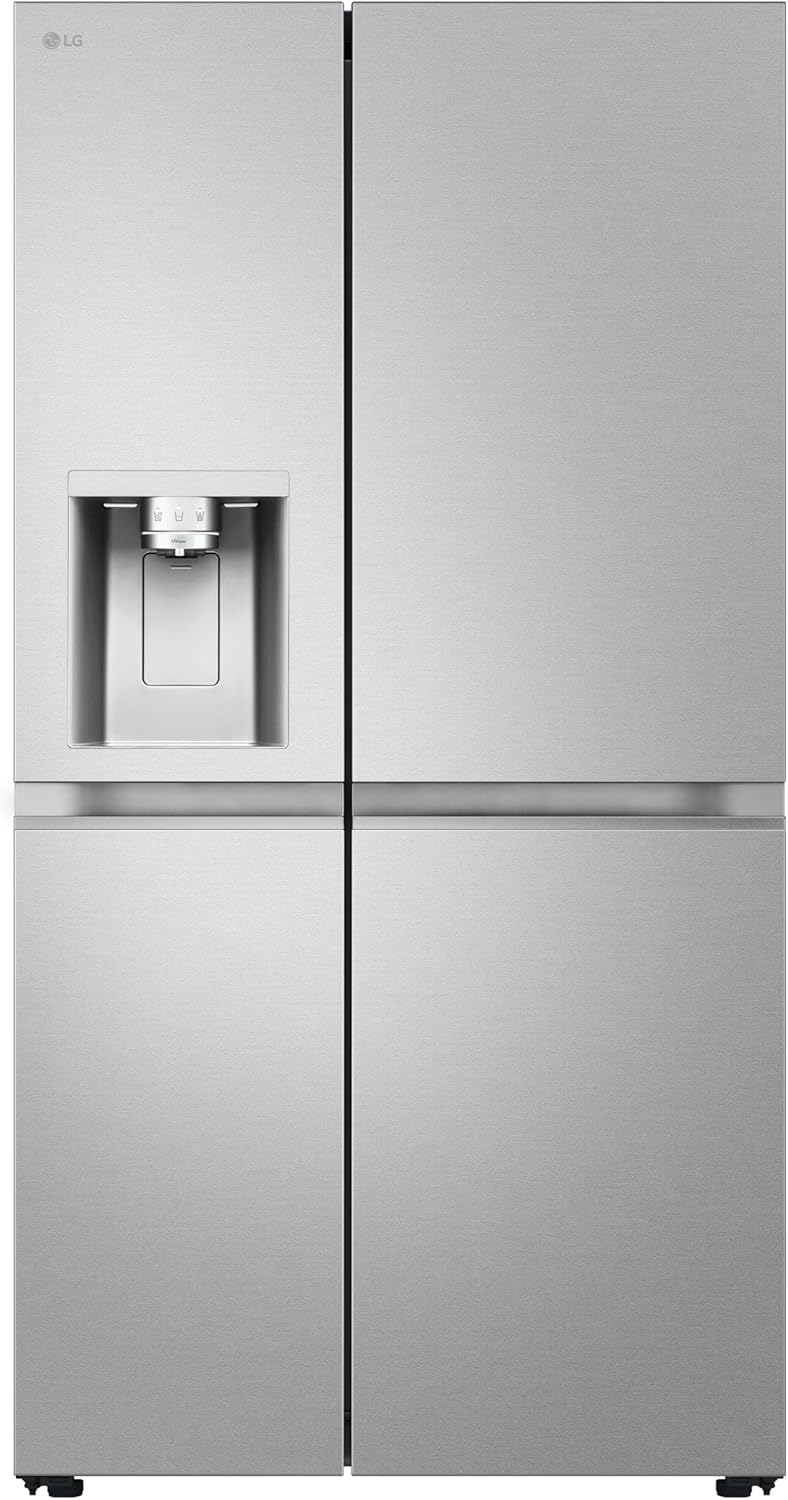 GSLE91MBAC Frigorifero Americano Side-by-Side, Classe C, Frigorifero No Frost, 628L, Wi-Fi, Tecnologia Door&Linear Cooling, Fresh Converter, Dispenser Senza Allaccio, UVnano, Metal Sorbet