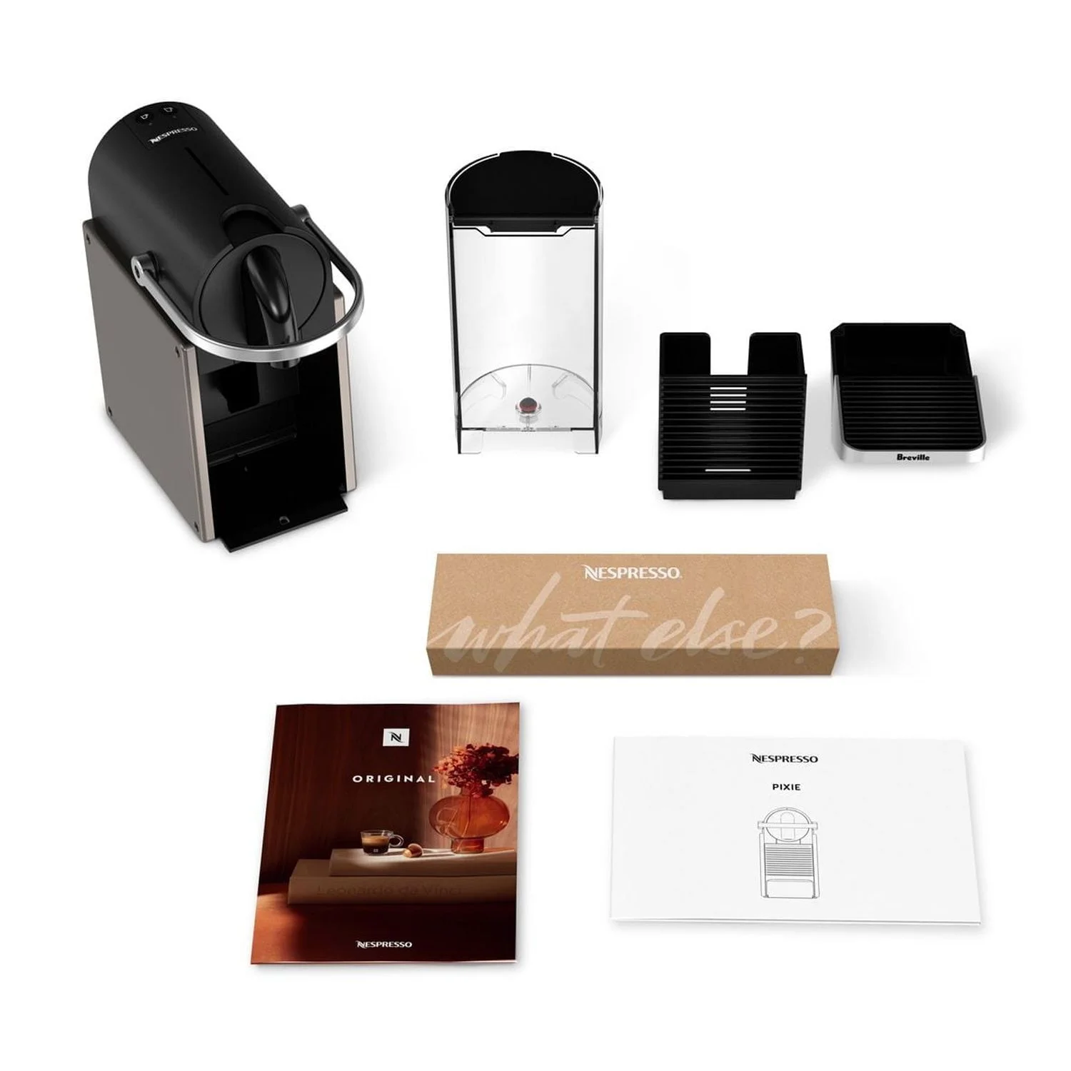 Nespresso Pixie Espresso Machine by Breville, Titan - BEC440TTN