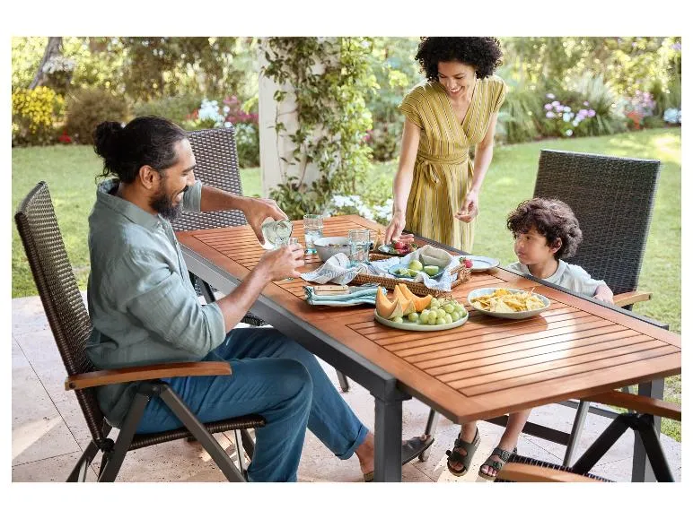 Aluminium tuintafel ?Valencia?, uitschuifbaar, bruin