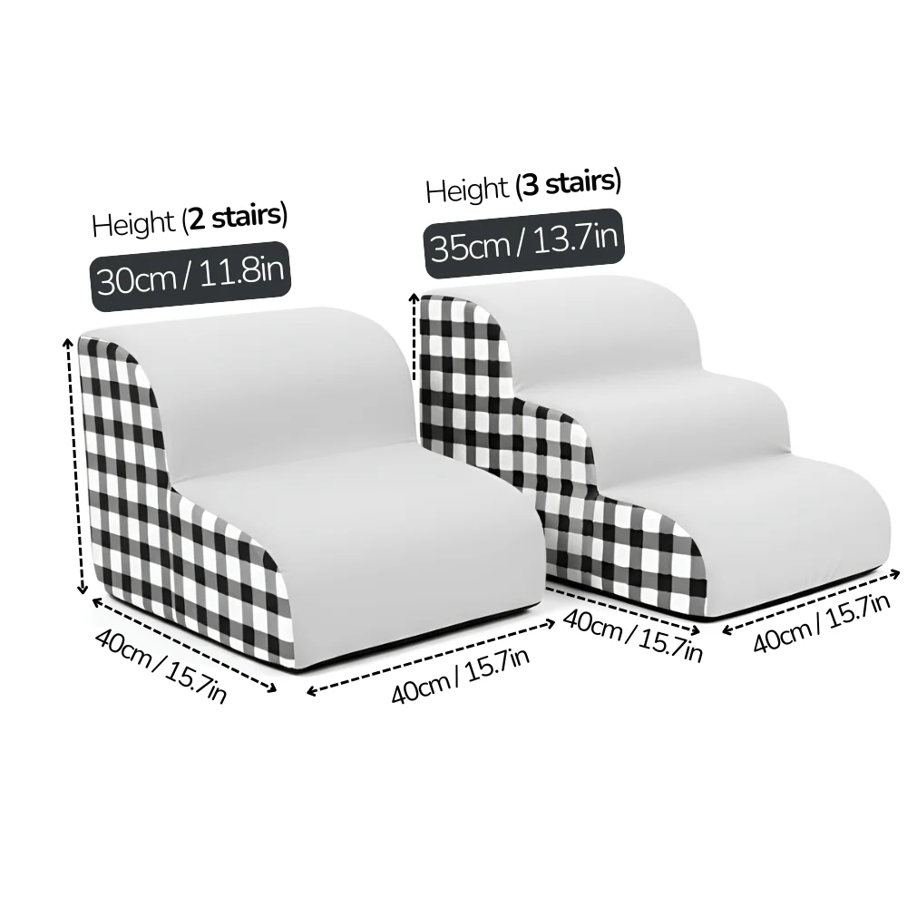 Dog Stairs with Gentle Slope & Non-Slip Base �C 2 & 3 Step Options