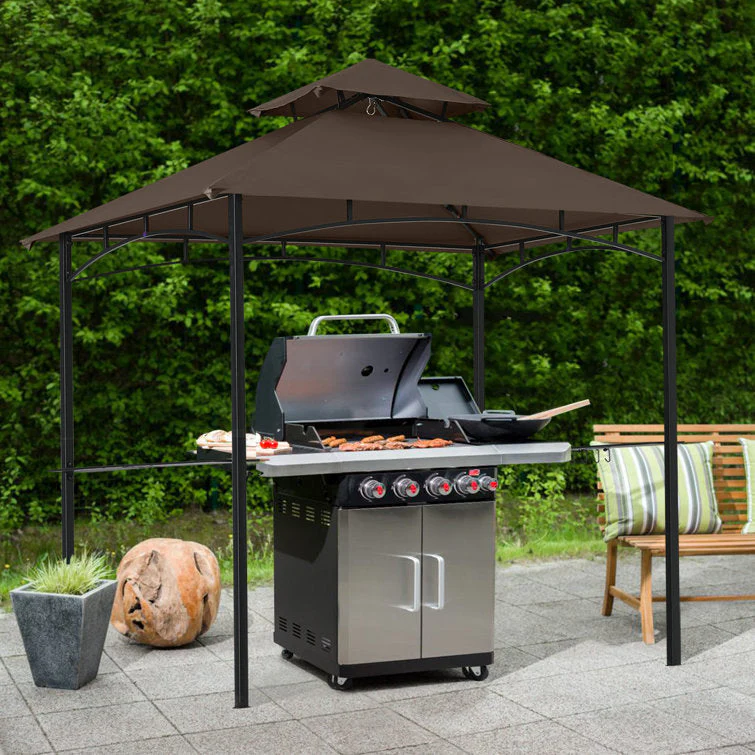 8 Ft. W x 5 Ft. D Steel Grill Gazebo