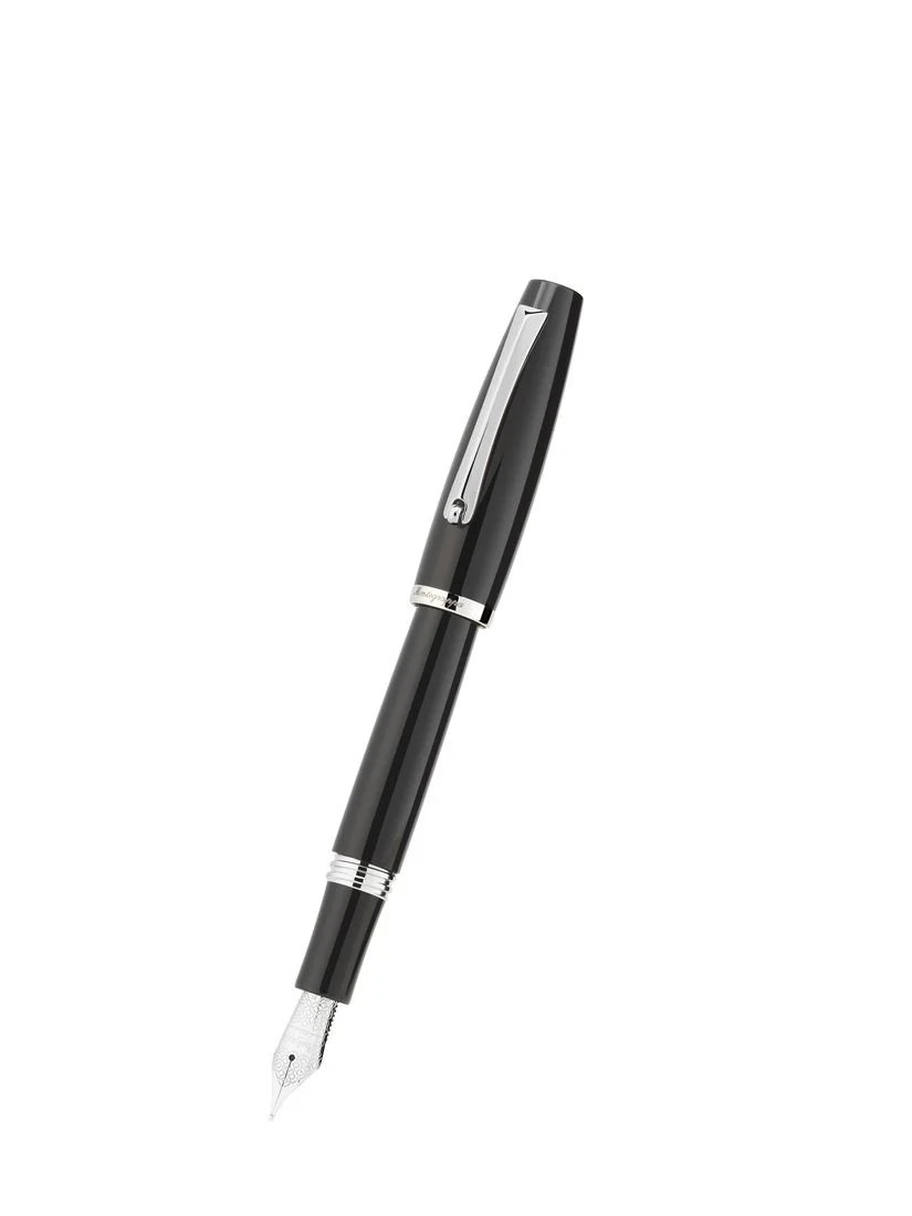 Penna Stilografica Montegrappa Manager Palladium resina nera ISMAN_IC