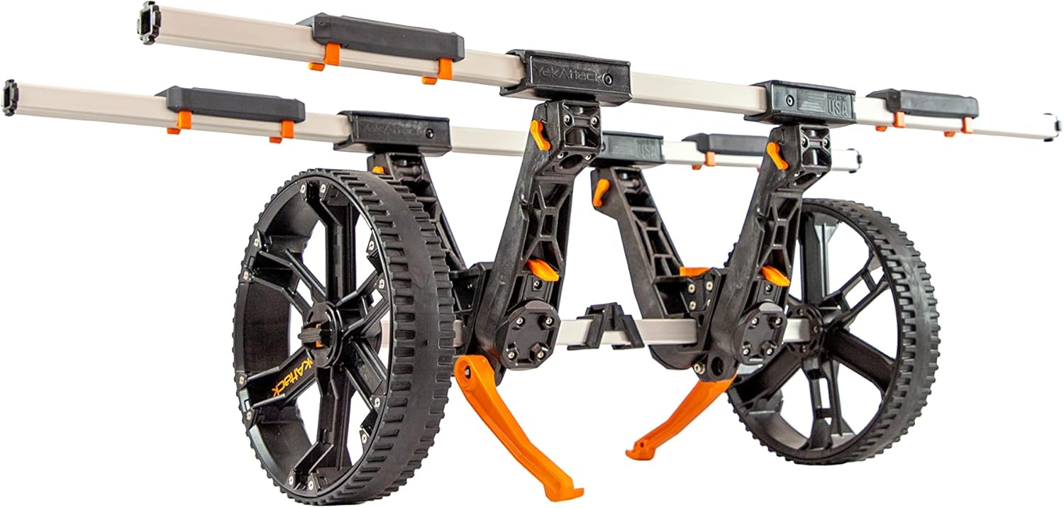 Carrelli per Kayak - Trasportatore Pieghevole Regolabile per Kayak con Montaggio Facile | Accessori per Pesca con Kayak