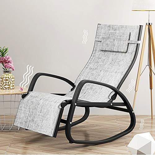 Patio Lounge Chairs Rocking Chair Lounge Chair Lounger Leisure Lazy Leisure Seat With Adjustable Footrest, 94 * 64 * 108cm Durable : Amazon.it: Giardino e giardinaggio