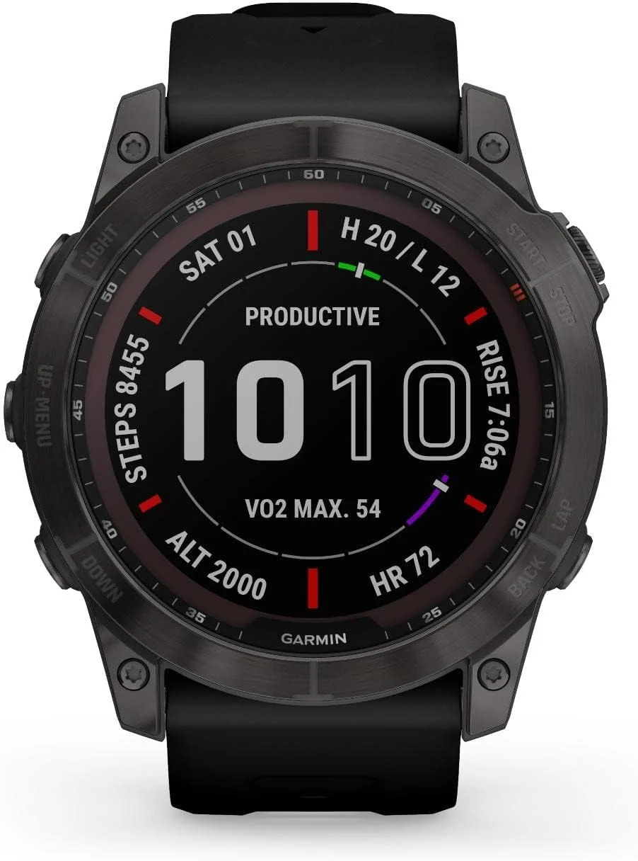 Garmin Fenix 7X Sapphire Solar, Carbon Grey DLC Titan