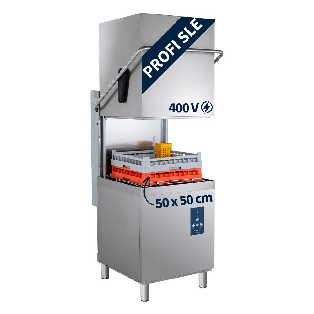 Dönergrill Haubenspülmaschine PROFI HSM54SLE 50x50 cm 400V mit Enthärter