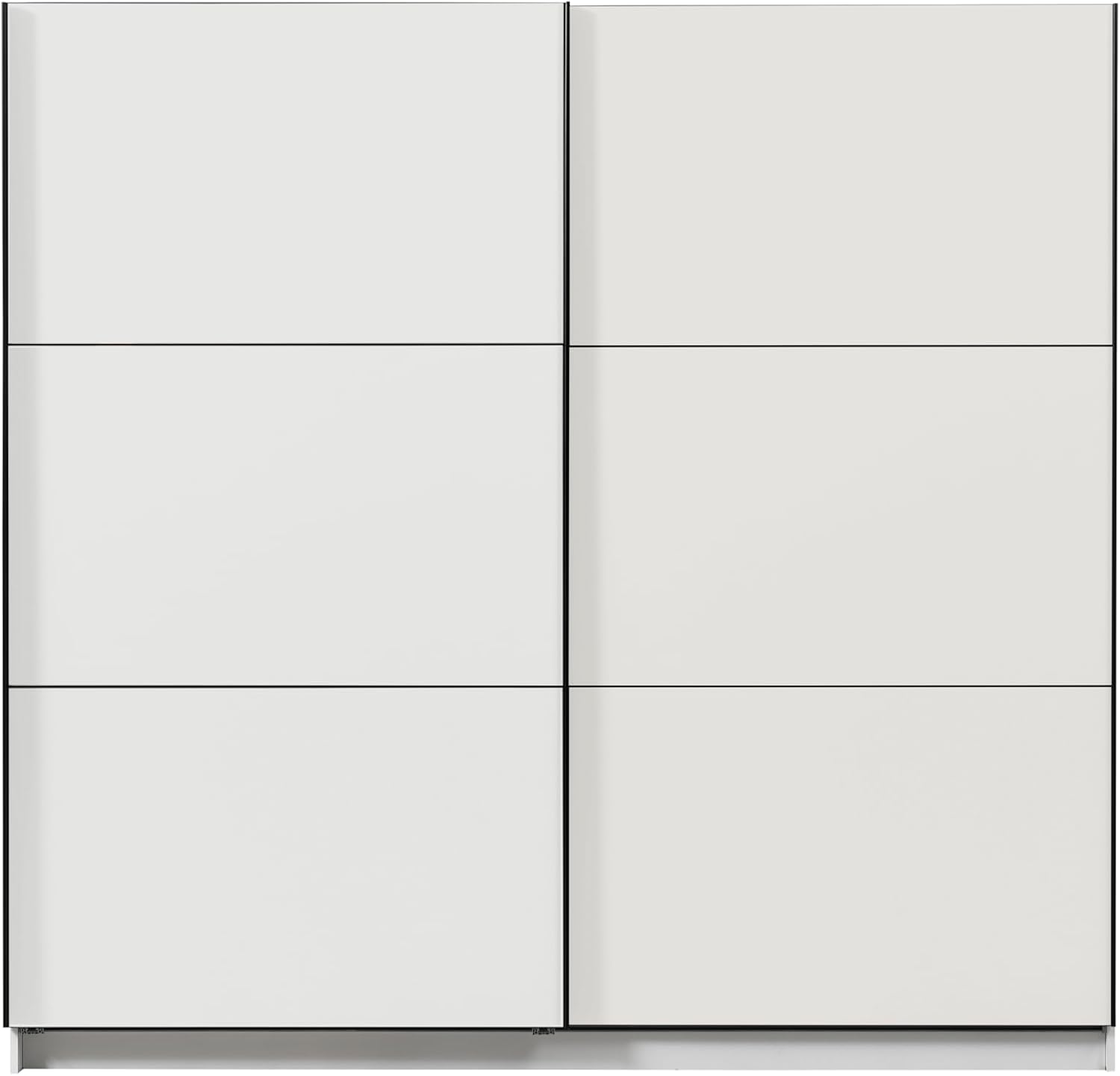 AVANTI TRENDSTORE - Calvello - Wardrobe with sliding doors in laminated wood. Available in two colours. Dimensions: LAP approx. 217 x 210 x 62.5 cm.