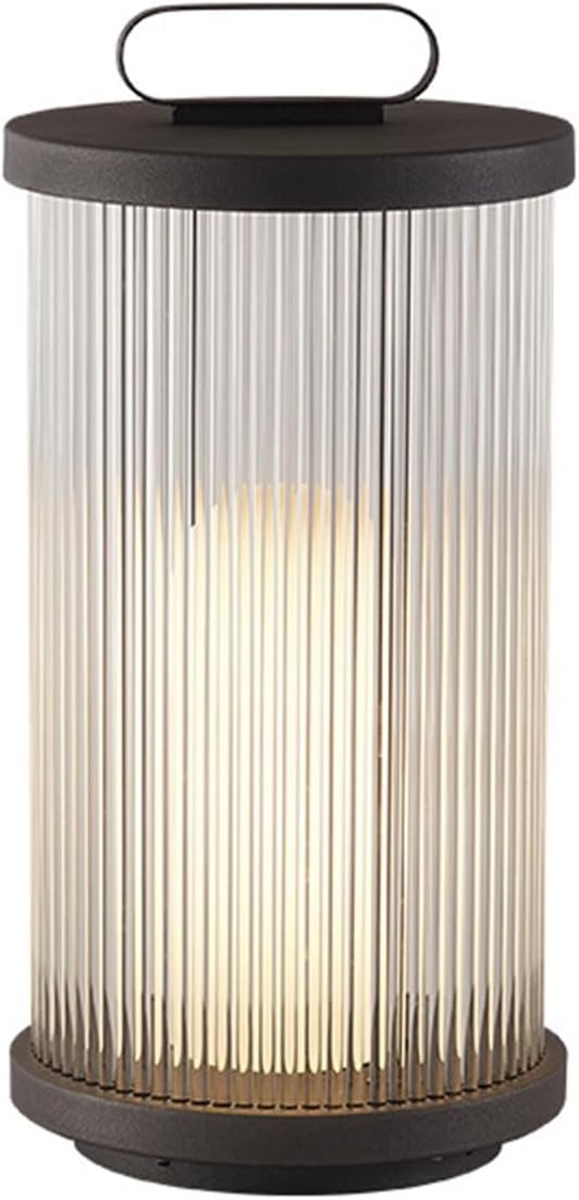 Moderne wasserdichte Outdoor-Pil-Lampe aus Edelstahl und Glas, Landschaft, auffälliges Licht für Garten, Terrasse, Auffahrt, Gehweg, Nachtbeleuchtung