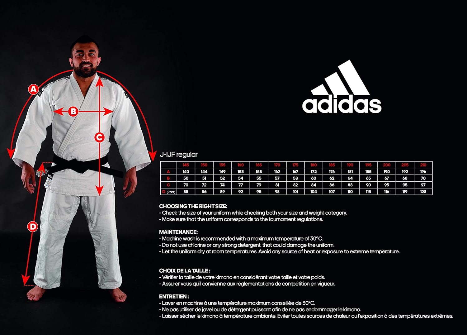 adidas Champion II-IJF Judo Kimono, Blau