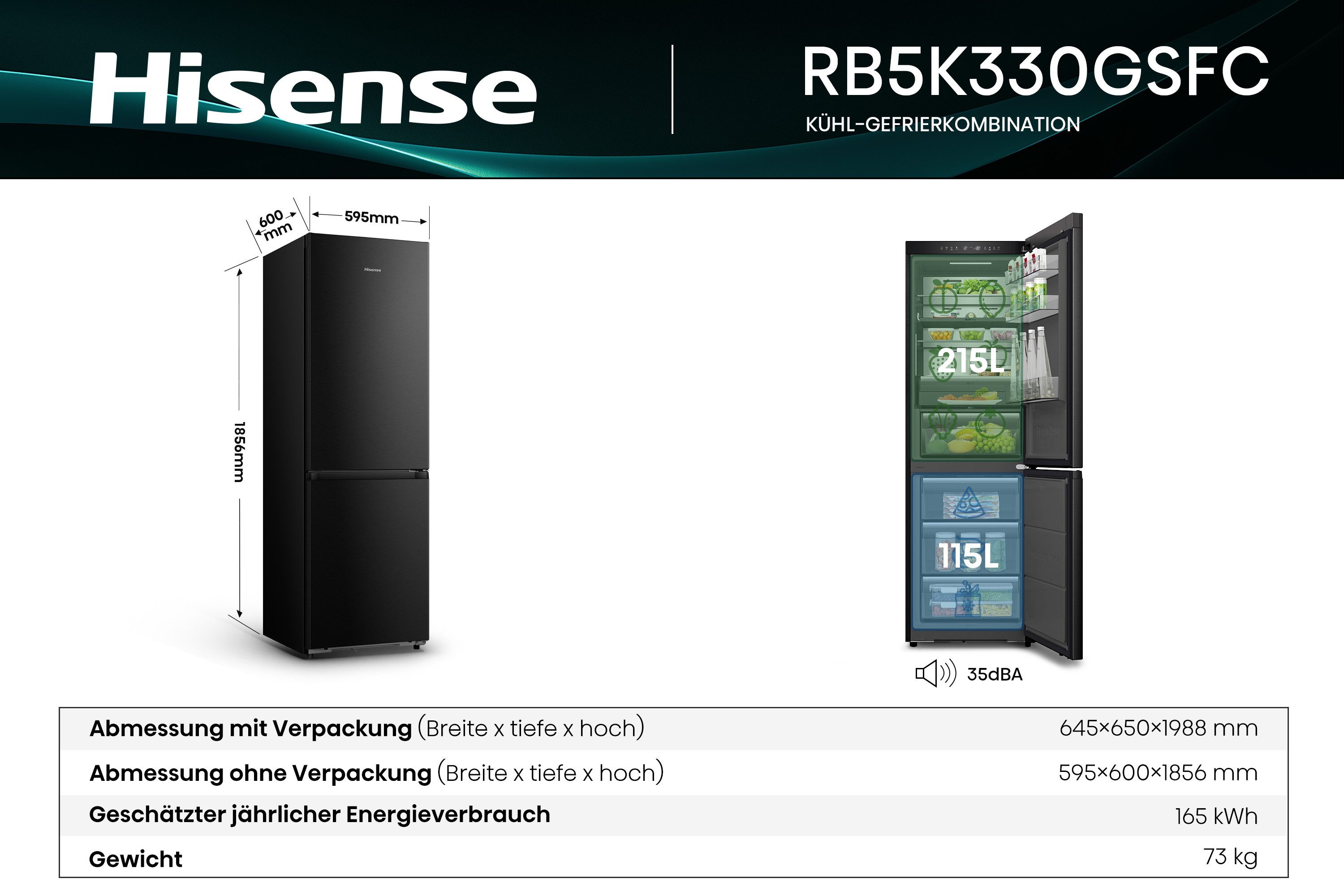 Kühl-/Gefrierkombination RB5K330GSFC