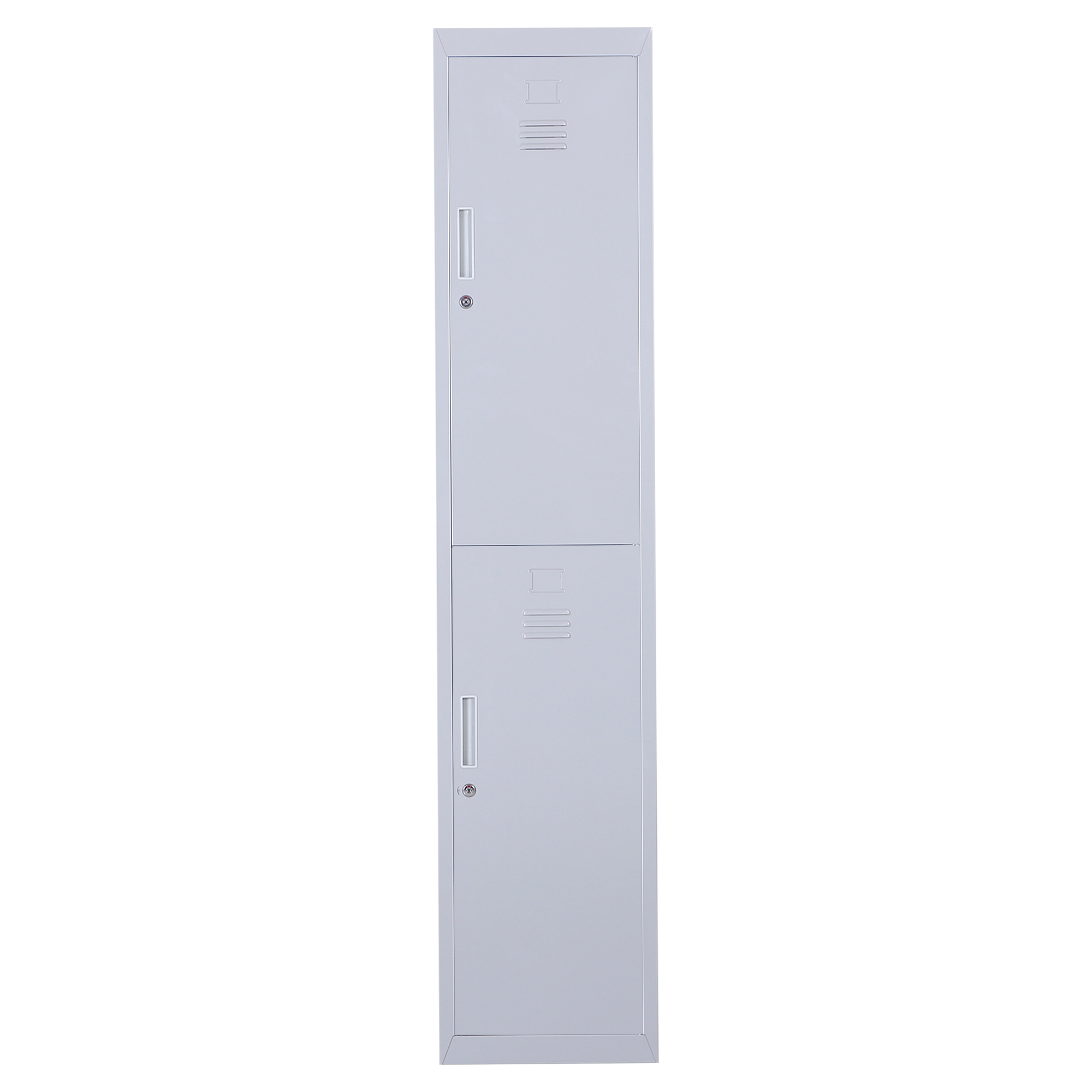 Vinsetto Metallschrank mit 2 Fächern, abschließbar mit 2 Schlüsseln, 4 Regale, 38 x 46 x 180 cm, Grau