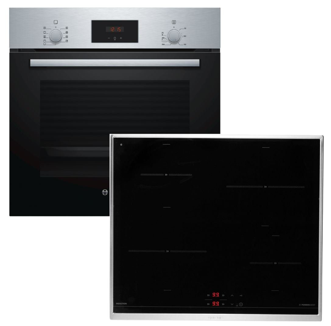 Backofen-Set Einbau-Backofen mit Gorenje Induktionskochfeld - 60 cm, autark