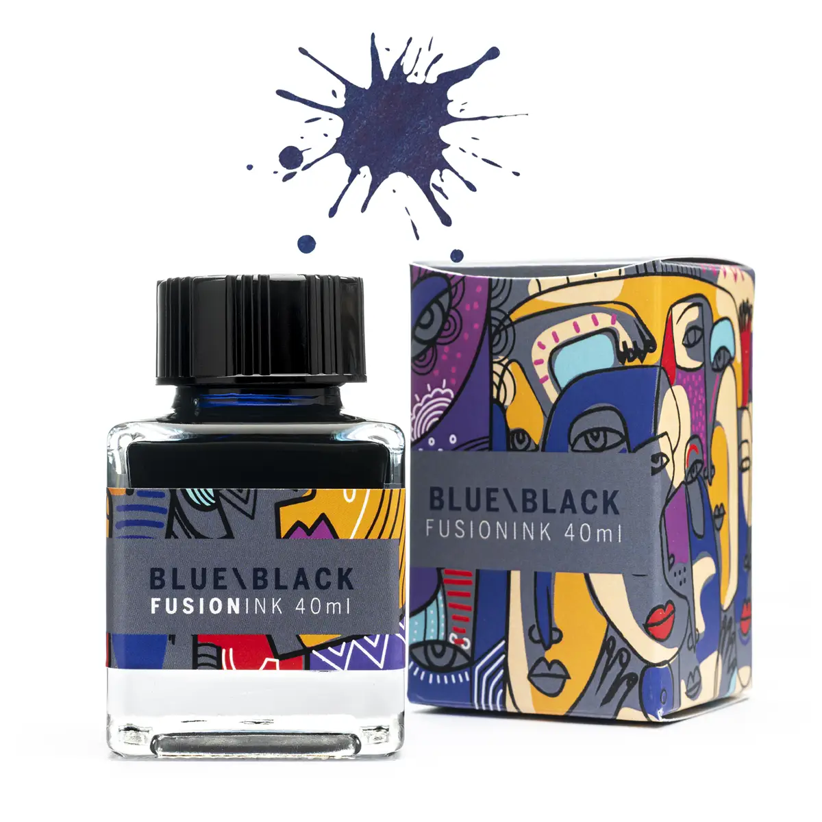 Leonardo Officina Bottled Ink for Fountain Pens in Blue/Black