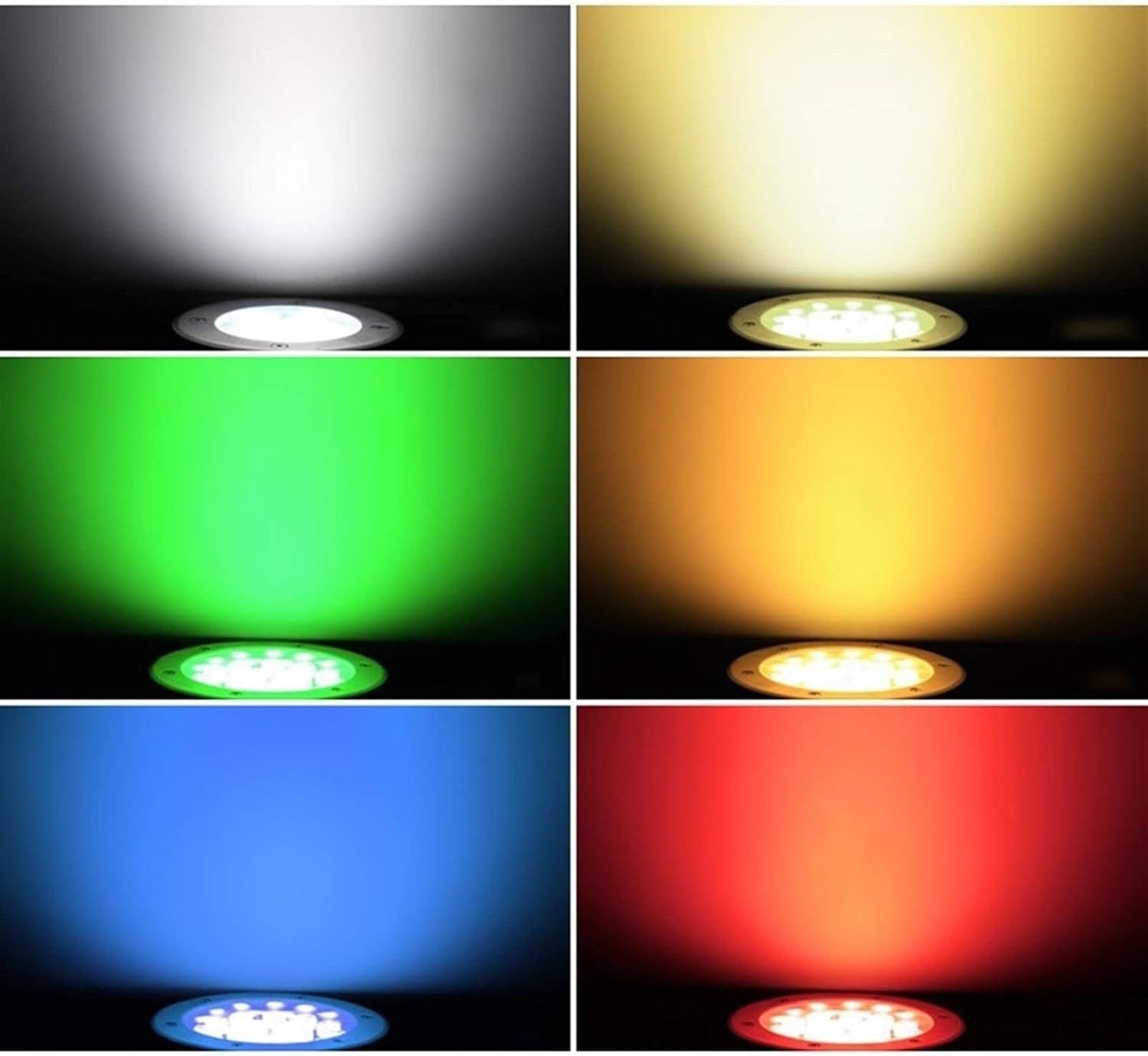 Tauchbarer Led-Poolstrahler – Unterwassereinbauleuchte, Einbaustrahler, Unter Wasser Eingebetteter Poolstrahler, Led 12 V, Wasserdicht, Ip68, Edelstahl, Pool-/Teichbeleuchtung (Gelbes Licht 24 W)