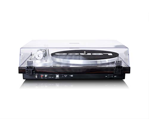Lenco Giradischi LBT 188   Bluetooth   Trasmissione a cinghia   2 velocità 33 e 45 giri   Anti Skating   Digitalizza vinile in MP3   Marrone scuro, LBT 188 WA, Noce : Elettronica
