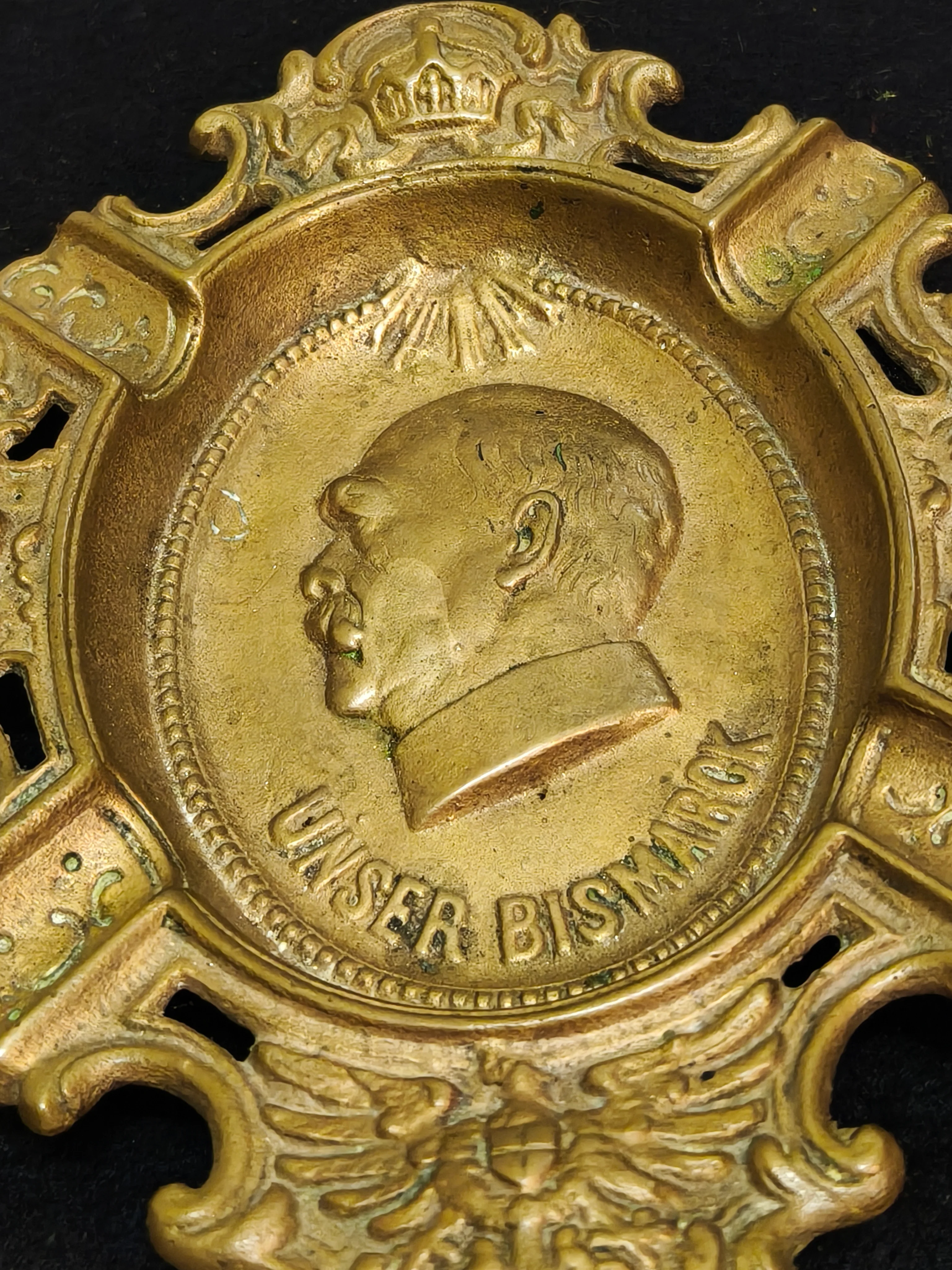 Placa de bronce Bismark. Alemania imperial