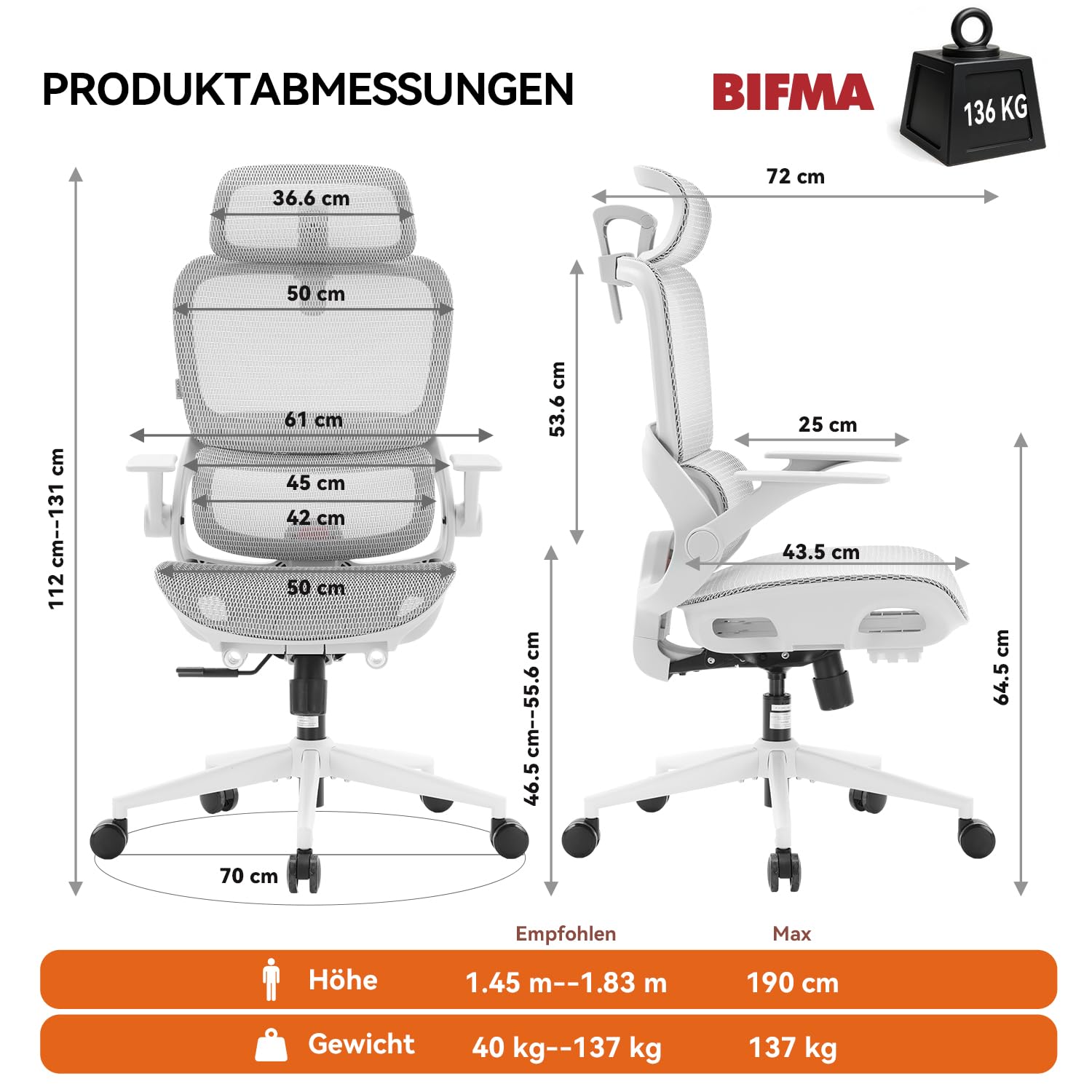 SIHOO B100 ergonomischer Bürostuhl mit adaptiver Lendenwirbelstütze für Büro und Homeoffice Schreibtischstuhl
