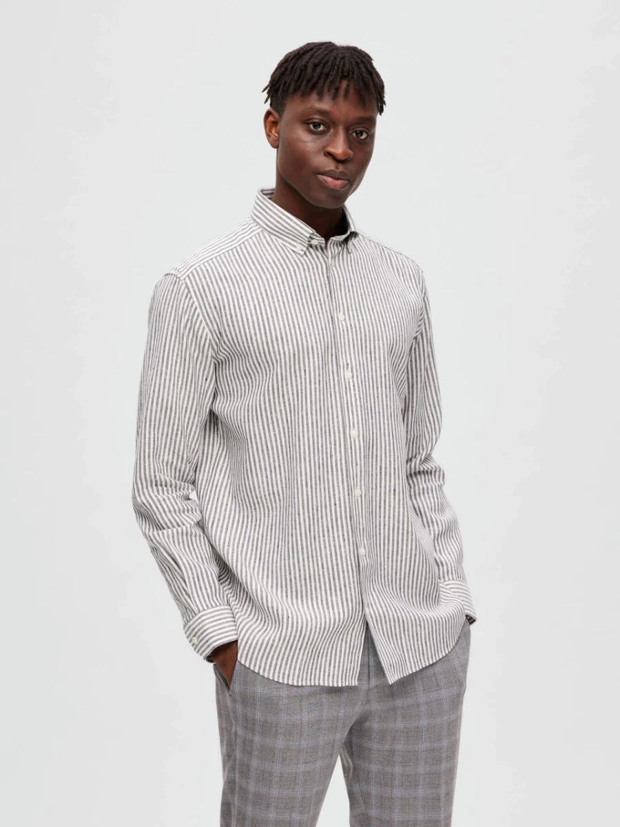 Selected Homme | Regpure Linen Shirt | Sky Captain