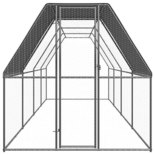vidaXL Pollaio da Esterno 2x8x2 m in Acciaio Zincato : Amazon.it: Commercio, Industria e Scienza