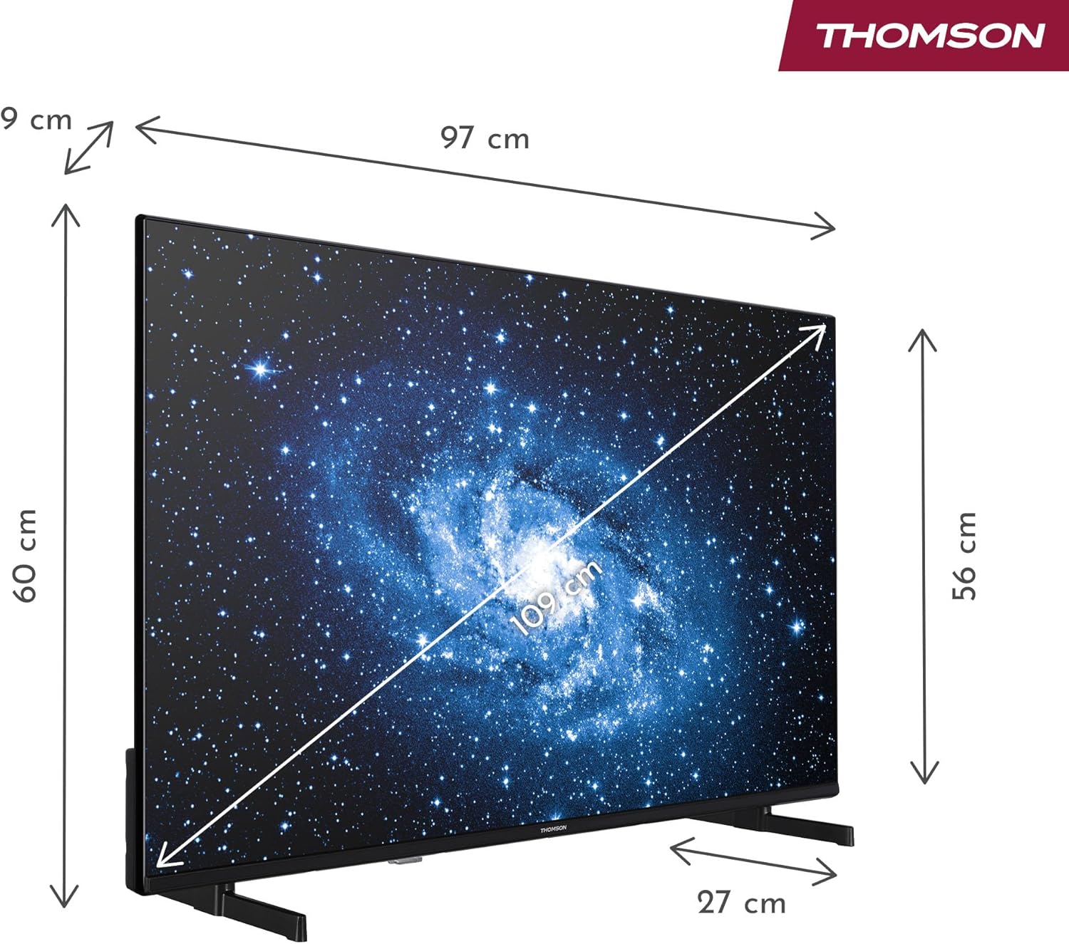 Thomson 43 Pollici (109 cm) 4K UHD LED Smart TV con Fire TV, Controllo vocale Alexa, AirPlay, Wi-Fi, Triplo sintonizzatore(cavo/satellite/antenna), Bluetooth 5.0, HDMI, USB, AV IN, CI+, 43UF4S35