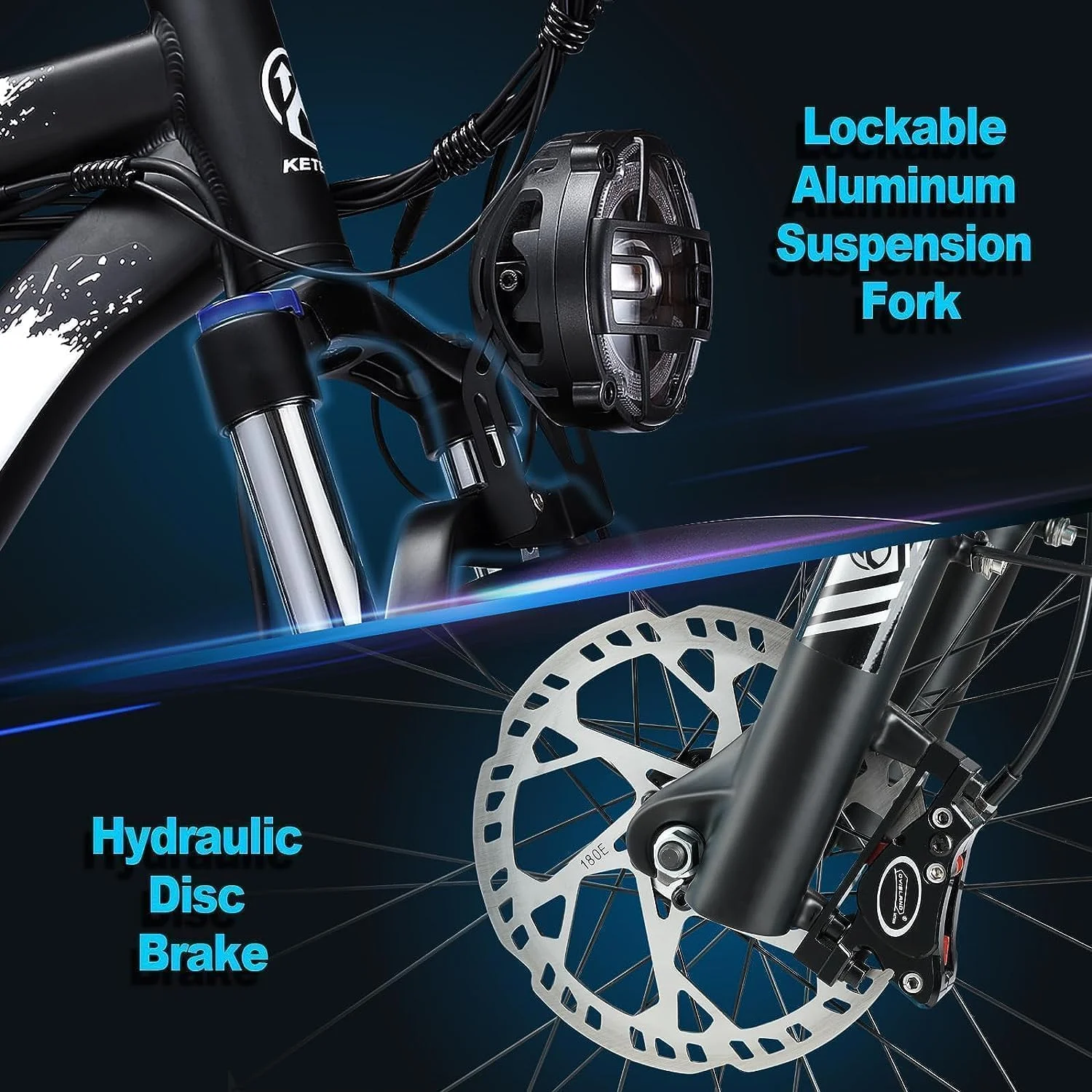 KETELES Electric Bike for Adults, Peak 4000W Dual Motor Ebike��26