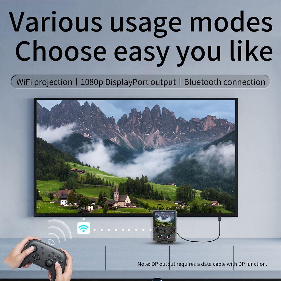 NULA RG406V - Console da gioco in stile retrò, con scheda TF da 256 G / 9000 giochi Android 13 Unisoc T820, touch screen IPS da 4 pollici, supporto 5G WiFi Bluetooth