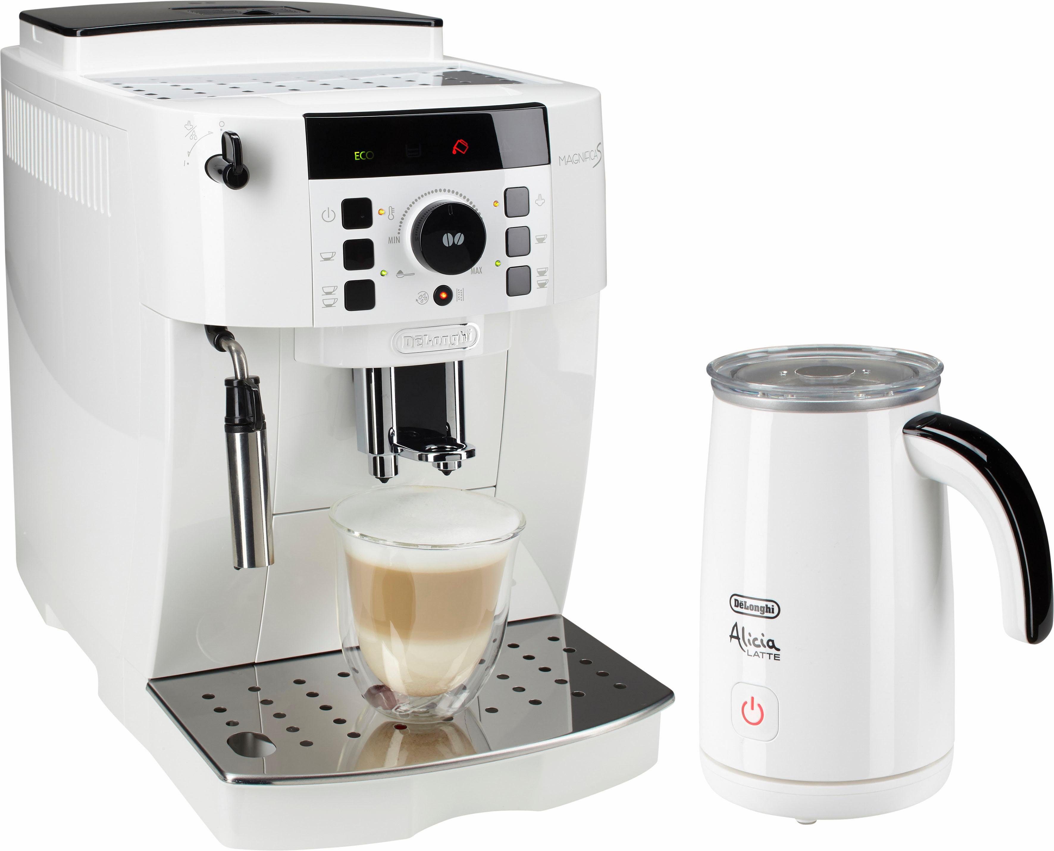 Kaffeevollautomat Magnifica S ECAM21.118.W - mit Barista-Milchaufschäumer, Weiß