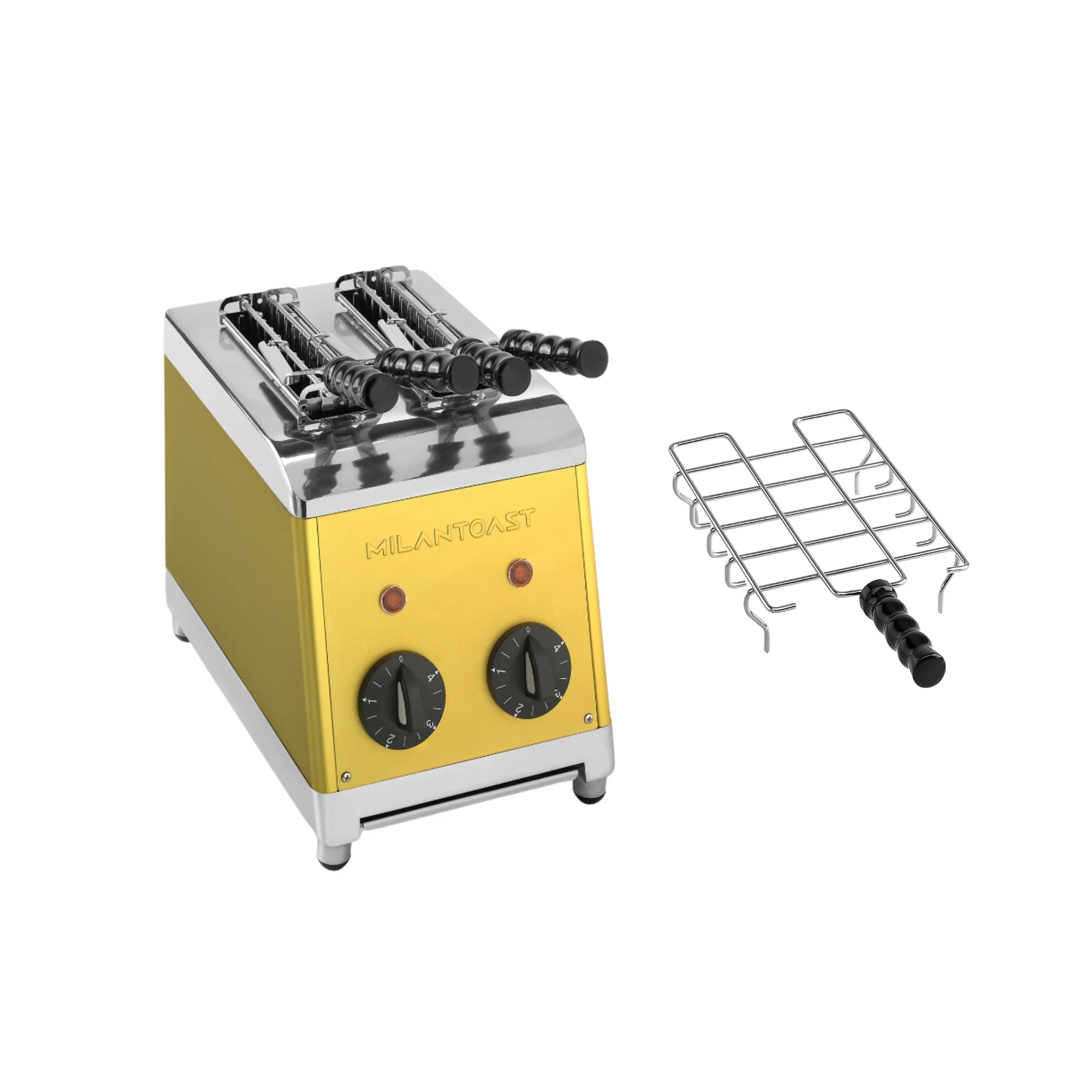 Milantoast Tostapane 2 Fette con Pinze e Accessorio per Panini