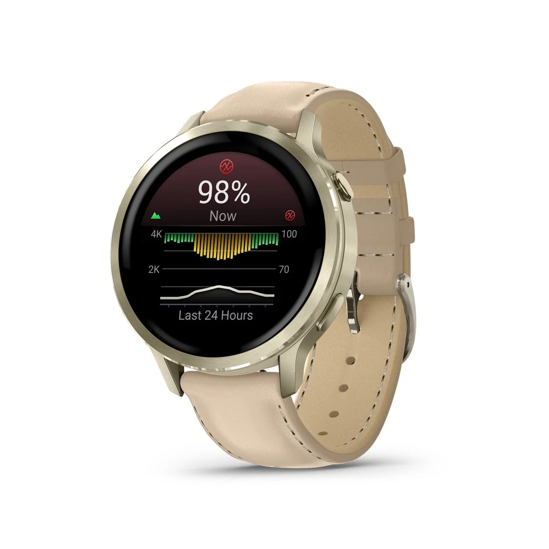 Orologio Garmin 010-03013-03 Venu 4 lunar gold 41mm doppio cinturino