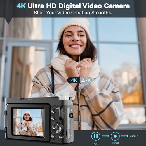Fotocamera Digitale Vlogging Adolescenti Principianti