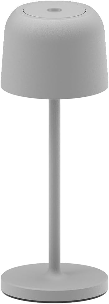 Lumisky Tischleuchte, kabellos, LED, warmweiß, dimmbar, SOPHIA GREY H20 cm, Grau, mit Ladeplatte, 6 Stück