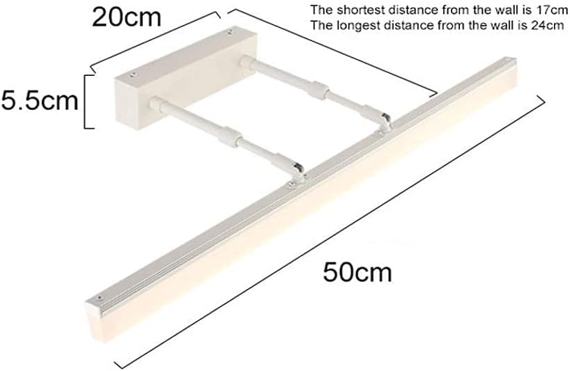 Led Spiegellicht Badezimmerspiegellampe, Umkleideraum Make-Up-Licht, Ausziehbarer Frontspiegel Für Waschraum Badezimmerschrank Wandbeleuchtung, Warmes Weiß 00K