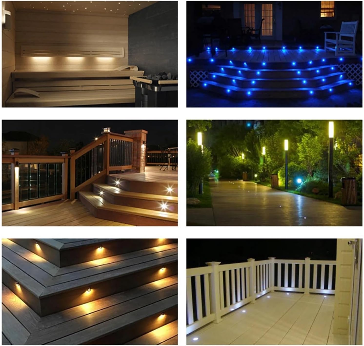RGB-LED-Deckleuchten, IP67, wasserdicht, für den Außenbereich, 16 Farbwechsel, Landschaftsbeleuchtung mit Fernbedienung, energieeffiziente Gartenbeleuchtung (6 Stück)