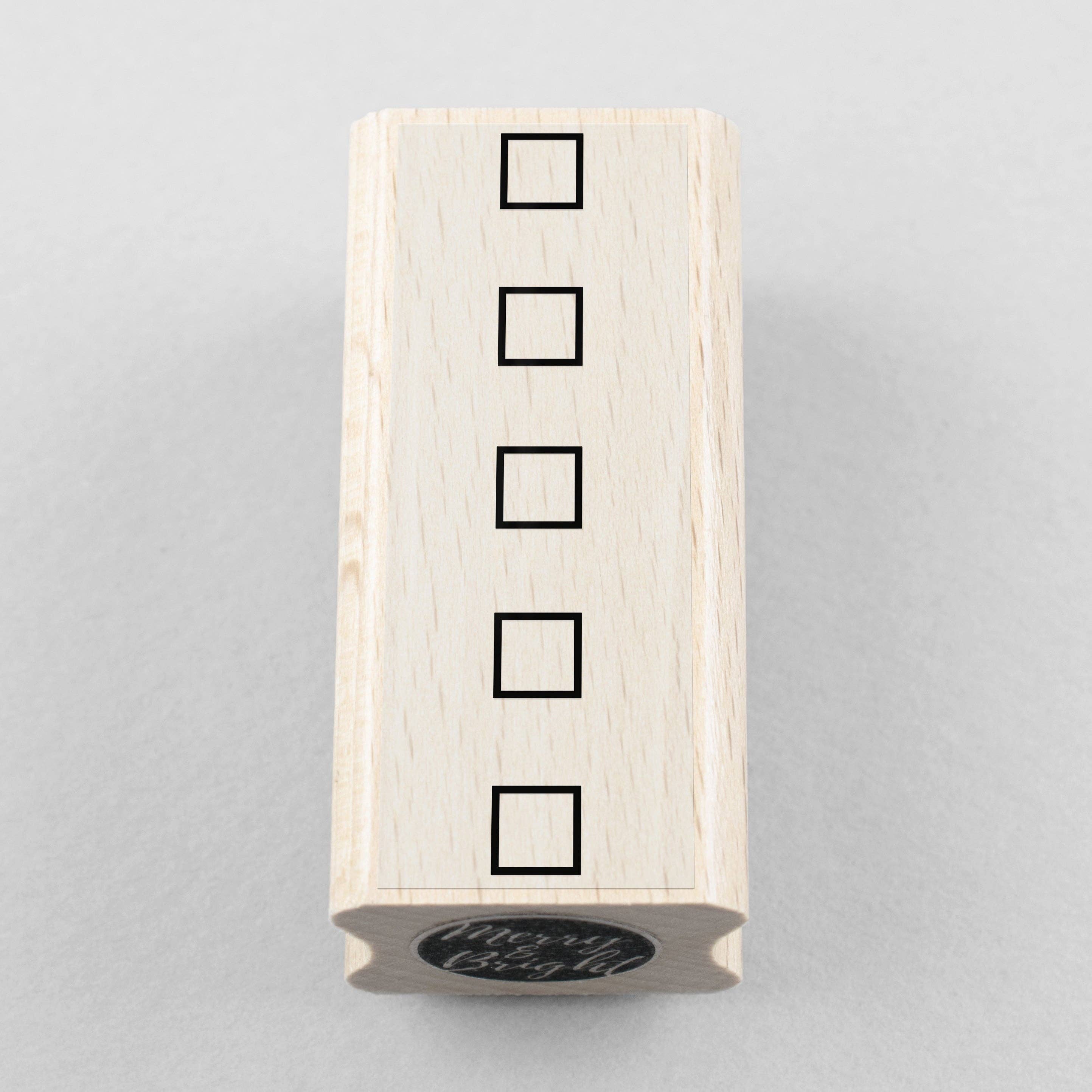 Merry and Bright - Checklist Square 10 x 45 mm stamp