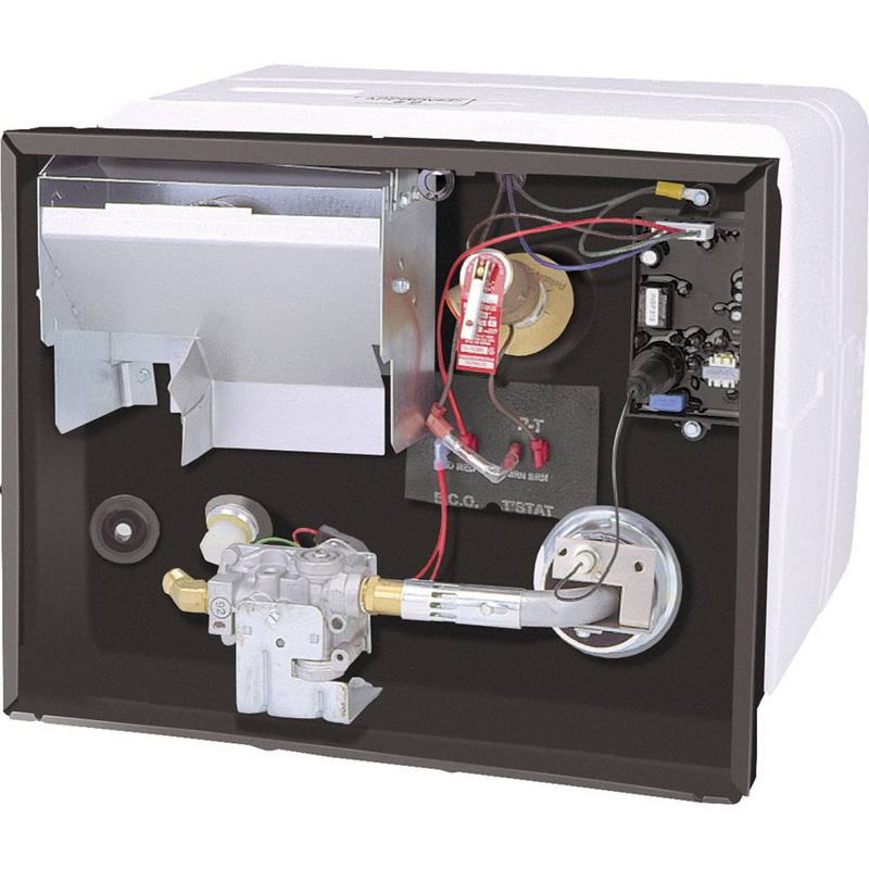 Scaldabagno Atwood RV G6A-8E, 6 galloni, gas, bianco polare, design brevettato con tubo a U.