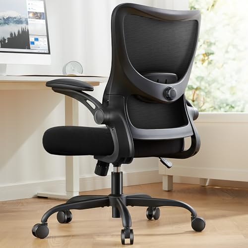 Marsail Sedia da ufficio ergonomica, con braccioli in poliuretano 3D e supporto lombare regolabile, regolabile in altezza e funzione basculante, sedia direzionale in rete, fino a 136 kg/300LBS : Amazon.it: Casa e cucina