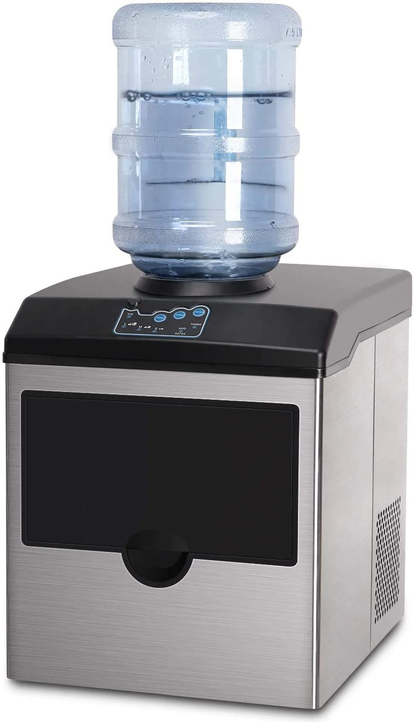 Ice Maker with Water Dispenser -Ice Cubes ready in 8 Minutes with Ice Scoop