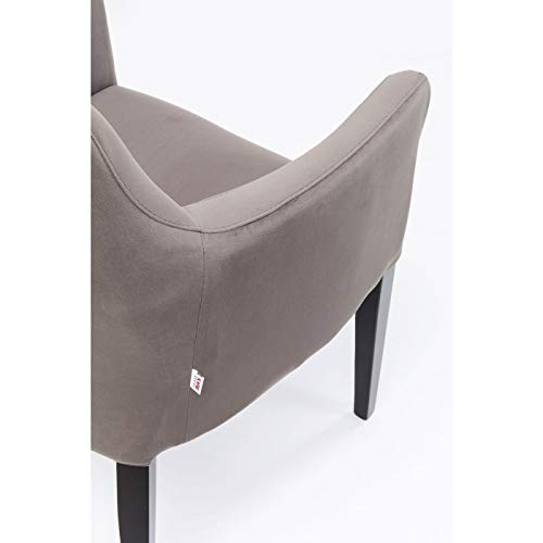 Kare Design Black Mode Velvet Sedia con Braccioli, Grigio, 87x58x67cm : Amazon.it: Casa e cucina