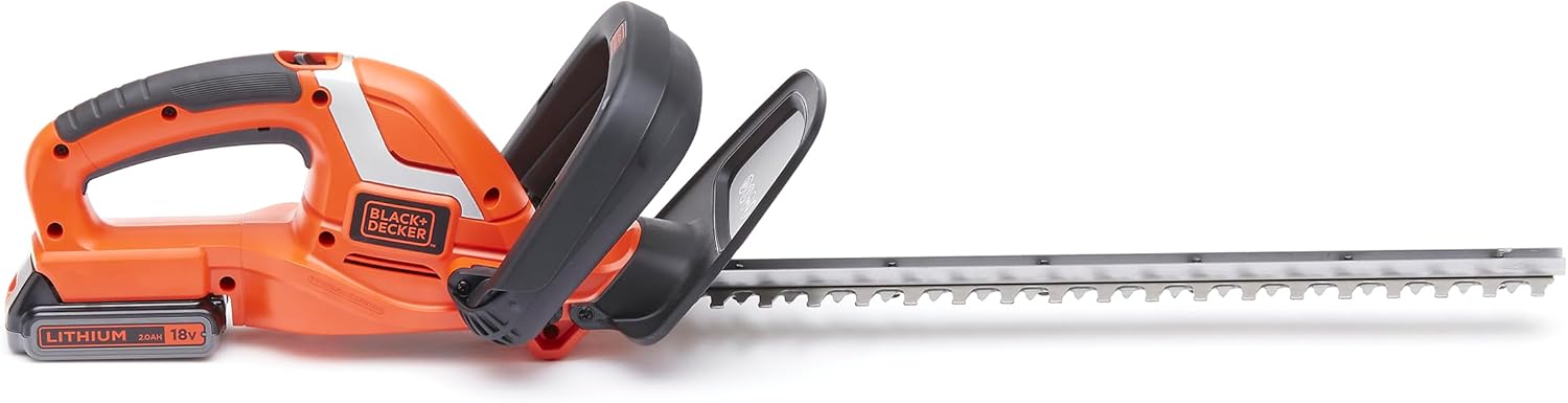 Black+Decker 18 V Akku Heckenschere GTC1845L20 (mit E-Drive Technologie zum Schneiden Harter & Dicker ste sowie mittlerer bis groer Hecken – 18mm Schnittstrke – 18V – 2,6kg leicht)