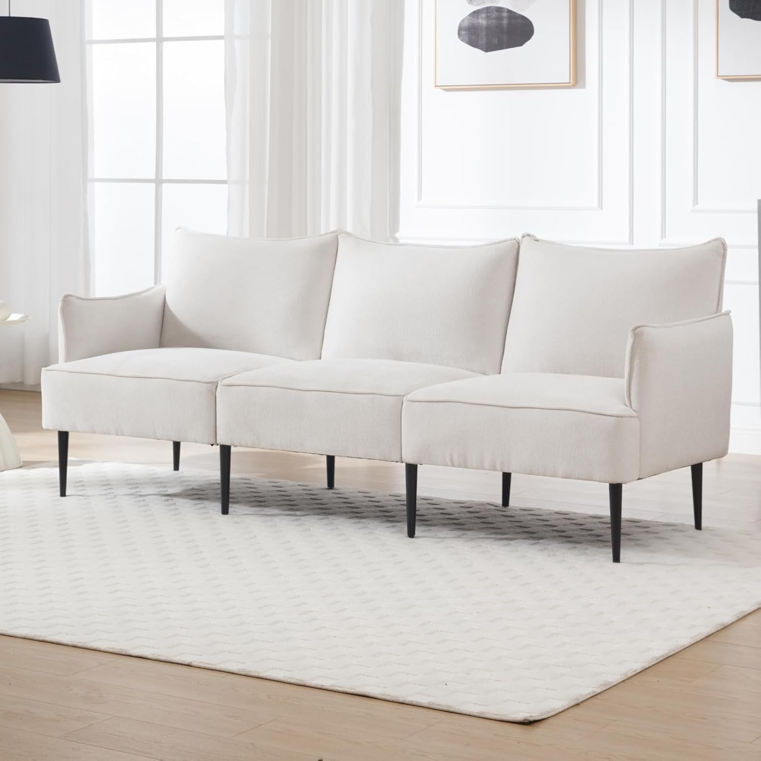 chairus Sofa 2-osobowa do salonu skóra PU segmentowa sofa kanapa tapicerowana sofa kanapa sofa sofa sette (ciemnoszara-2)