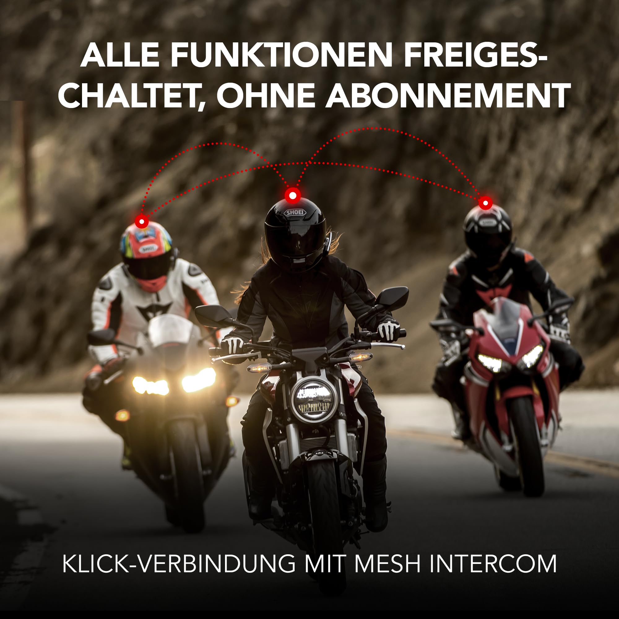 Sena 50S Motorrad Bluetooth Headset Drehrad Harman Kardon Sound Mesh Intercom Premium Mikrofon Lautsprecher