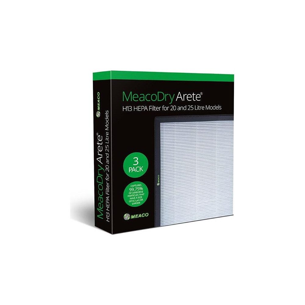 Luftentfeuchter Meaco Dry Arete One H13 HEPA-Filter 3 Stück für Luftentfeuchter.