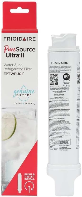 Frigidaire EPTWFU01 PureSource Ultra&reg; II Refrigerator Water Filter Replacement | Set of 2